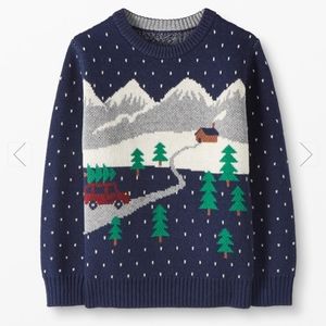 Hanna Andersson size 6-7 120 cmBoys Holiday Christmas Sweater Christmas Tree.